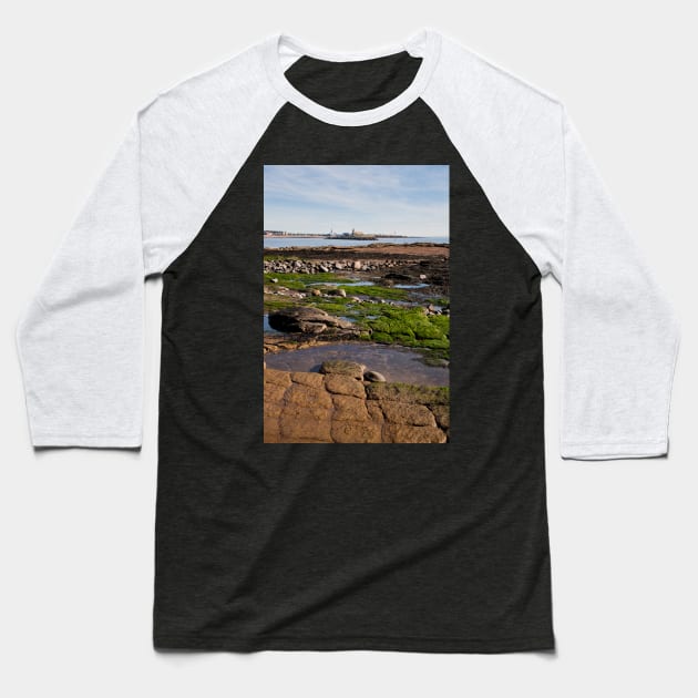 Newbiggin by the Sea, Northumberland Baseball T-Shirt by Violaman